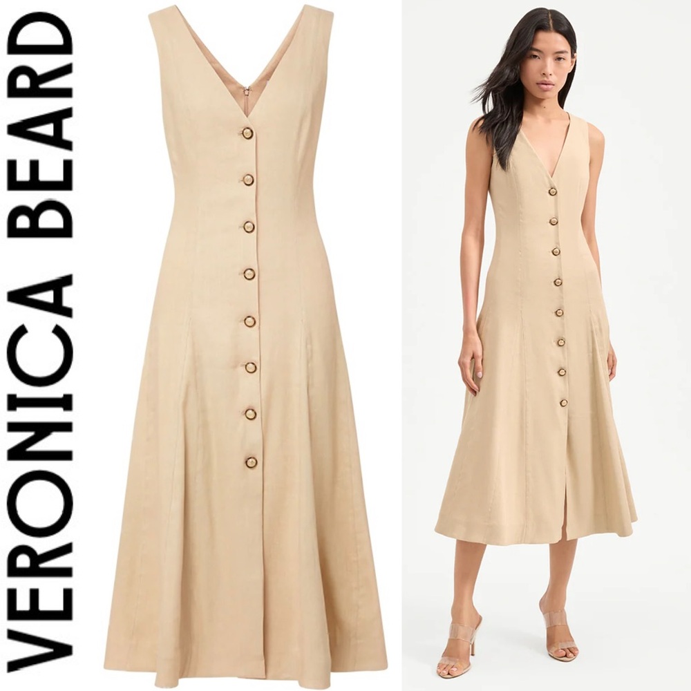 Veronica Beard Lou Pleated Midi Dress